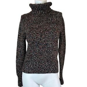 Cruciani Italian Women's Cashmere Confetti Turtleneck Short Sweater sz 42=XS/S
